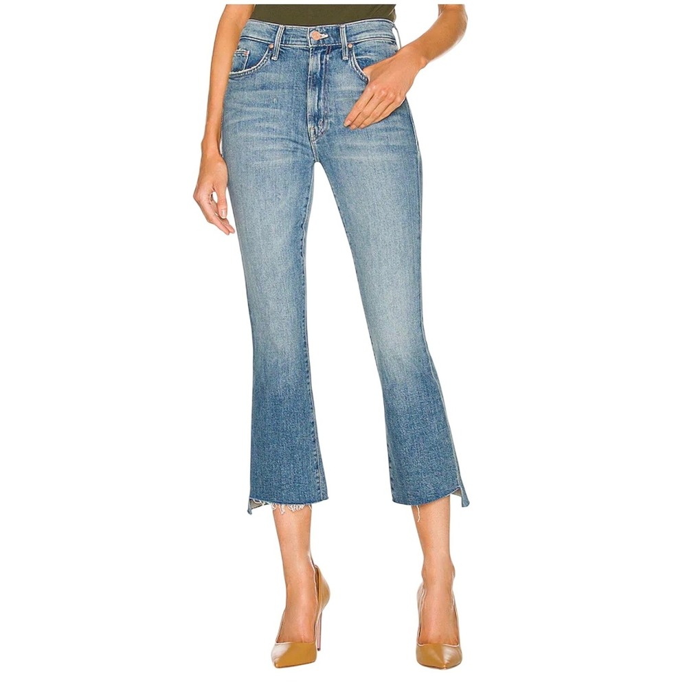 MOTHER The Insider Crop Step Fray Jeans, Scenic Route, Size 29, Classic Luxury